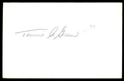 Tommie Green Baseball Index Card Signed Auto Autograph (no COA) *e1