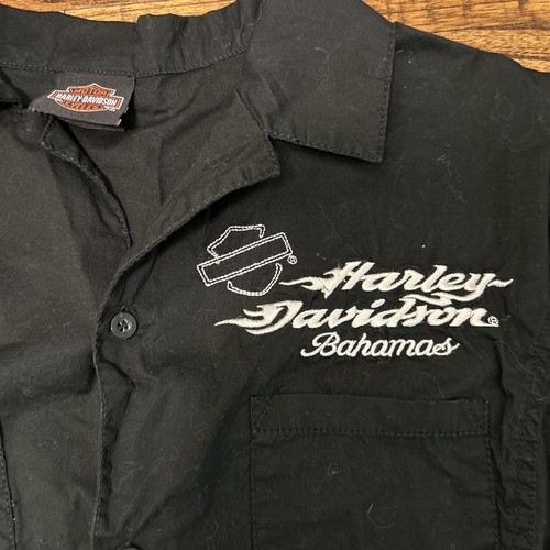 Harley Davidson Shirt Woman Medium Logo Short Sleeve Biker June 601 - Picture 2 of 5