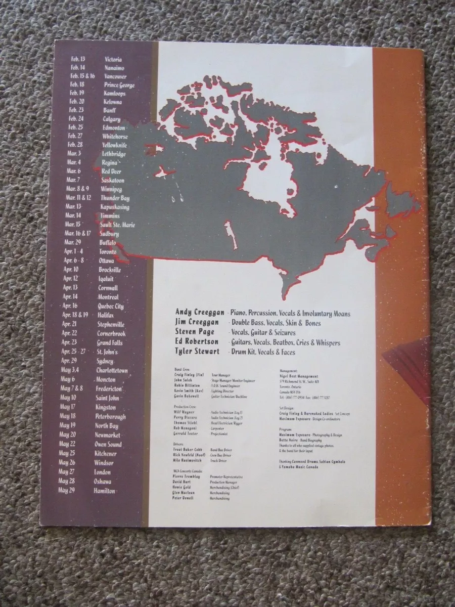 BNL, Tour Program