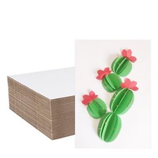 50 Pack White Corrugated Cardboard Sheets 8.5x11 inch Corrugated Cardboard Fi...