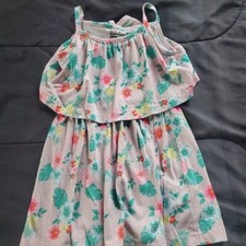girl 4/5 summer dress pink with flowers