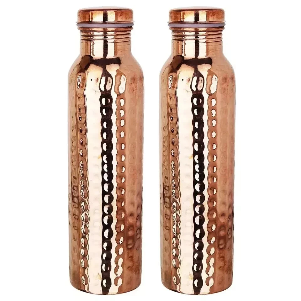 2 X Pure Copper Water Bottle For Ayurveda Health Benefits 900ML - image 3 of 4
