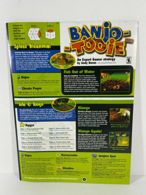 Banjo Tooie Poster Insert - Electronic Gaming Monthly Magazine (EGM) - Strategy