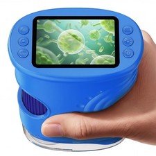 4K 1000X Handheld Digital Microscope for Kids with 2.0" IPS Screen Blue