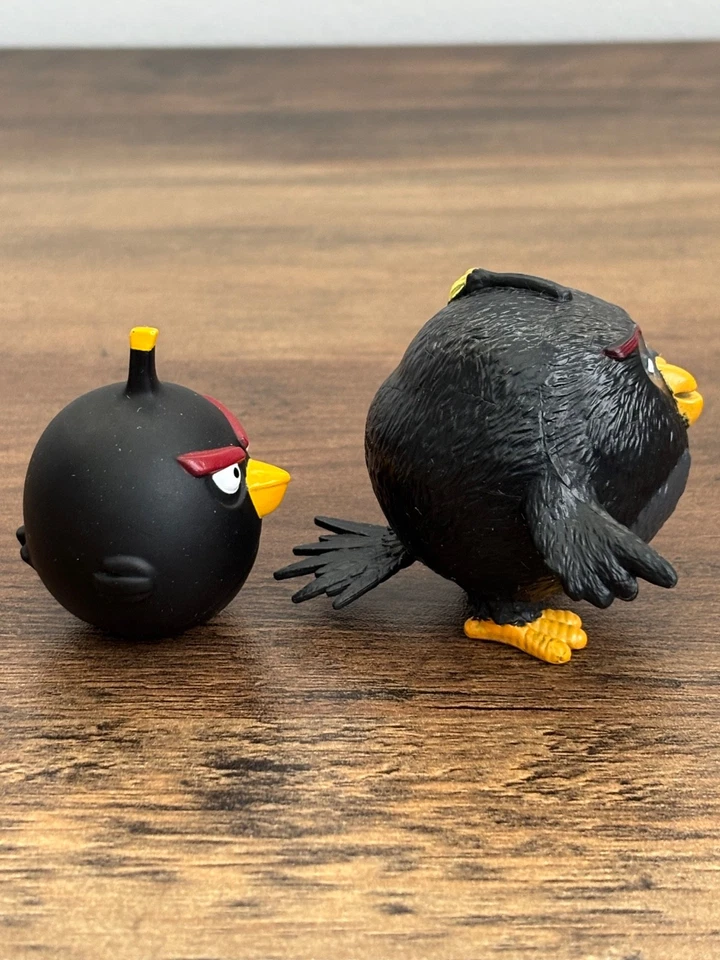 2 Angry Birds 2016 BOMB Black Bird Rovio Toy Figures Figurine App Video Game - Image 4 of 4