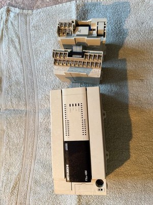 Mitsubishi FX3U PLC with FX2N-2DA Analog Module | Tested & Working | CNC / Autom