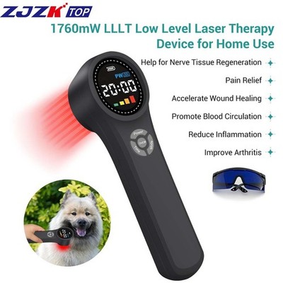 1760mW Portable Laser Therapy for Hip Dysplasia, Degenerative Joint Disease Pets