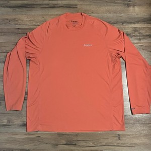 Simms Solarflex Shirt Mens XL Long Sleeve UPF 50 Fishing Performance Stretch