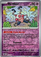 Mr. Mime 122/165 Rare 151 Pokemon Reverse Holo Near Mint