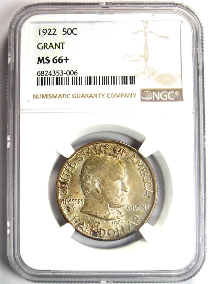 1922 Grant Half Dollar 50C - Certified NGC MS66+ Plus Grade - $1,700 Value - Image 2 of 4