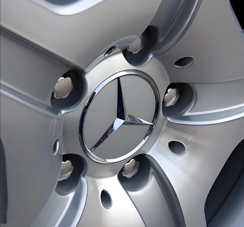 4PCS For Mercedes-Benz Silver Chrome Wheel Center Hub Caps 75MM AMG WREATH Foto 4 de 4