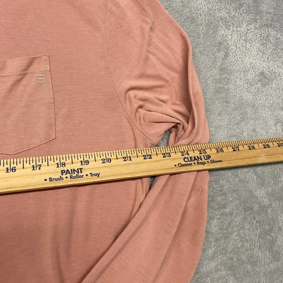 FREE FLY Top Mujer XL Rosa Sudadera con Capucha Manga Larga Bolsillo Cuello Tortuga Bambú Foto 4 de 4