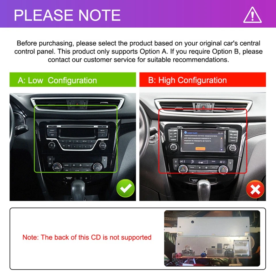 For 2014-2020 Nissan Rogue Wireless Apple CarPlay Android 15 Car Radio GPS 2+64G Foto 4 de 4
