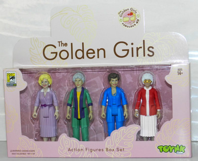 GOLDEN GIRLS SDCC 2025 FULL SET NEW SEALED RETRO FIGURE SET 3 3/4  COMIC CON