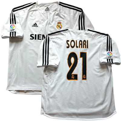 2003/04 Real Madrid Authentic Home Jersey #21 Solari XL Player