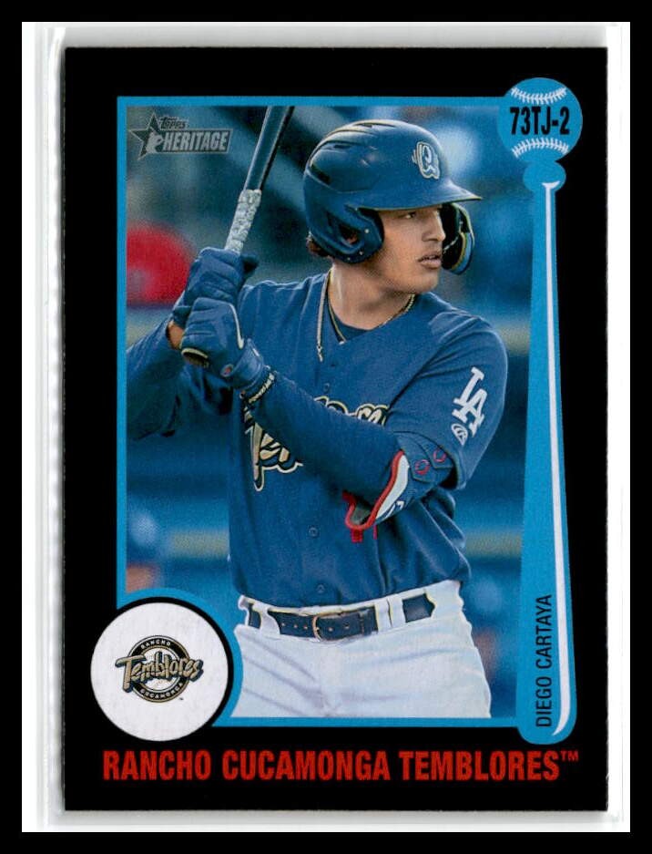 Diego Cartaya 2022 Topps Heritage Minor League 1973 Topps Tarjetas #73TJ-2