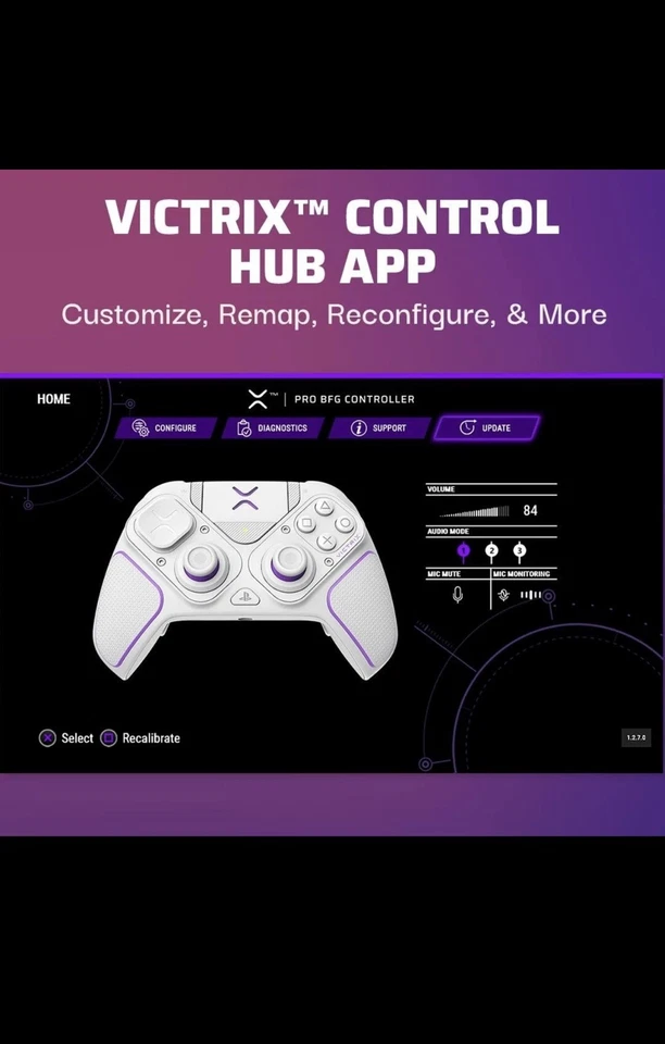 PDP Victrix Pro BFG Wireless Modular Controller Sony PS5/PS4 PC White New Sealed - Image 2 of 4
