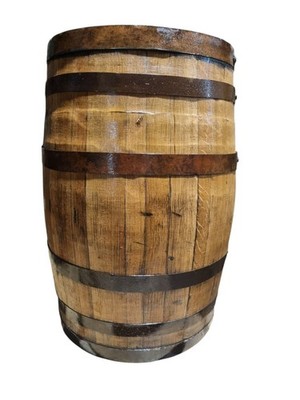 GESCHLIFFENES & GEÖLTES RUSTIKALES WHISKEYFASS - HAUSBAR / KNEIPE - DEKOR - KOSTENLOSE LIEFERUNG!