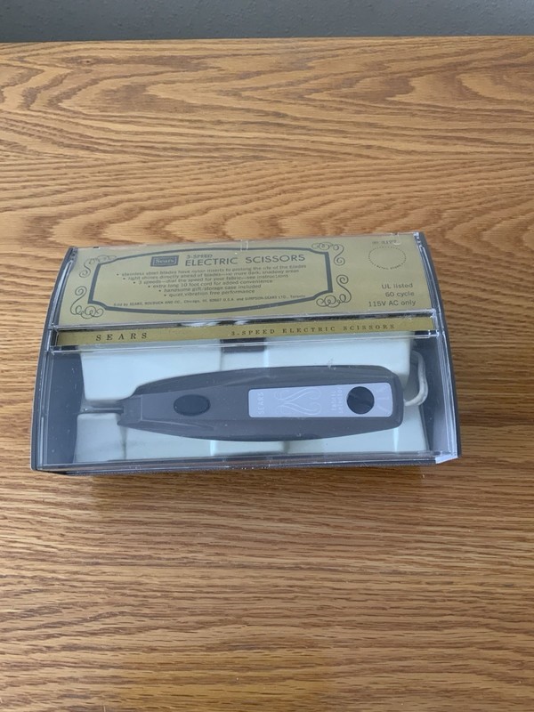 Vintage Sears 3-Speed Electric Scissors -- Fabric Cutter