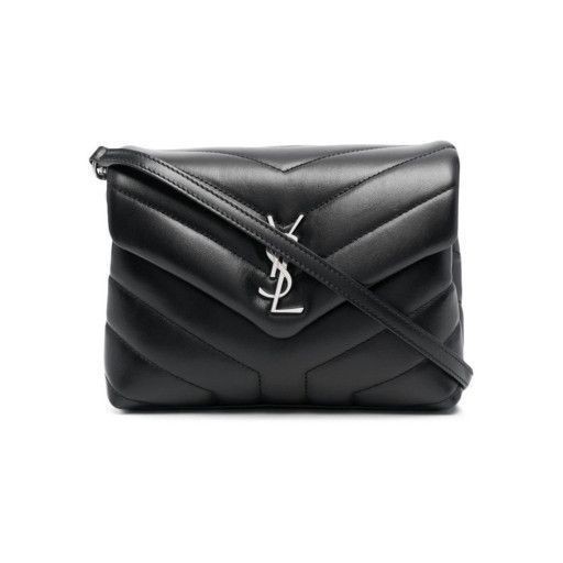 Saint Laurent Giocattolo Lulu Mini Borsa a Tracolla Nero Argento 678401 DV706 1000