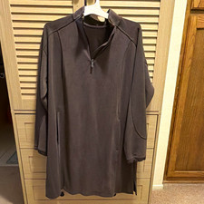 lululemon Women's Black 1/4 Zip Scuba Half Zip Dress Relaxed Fit XL