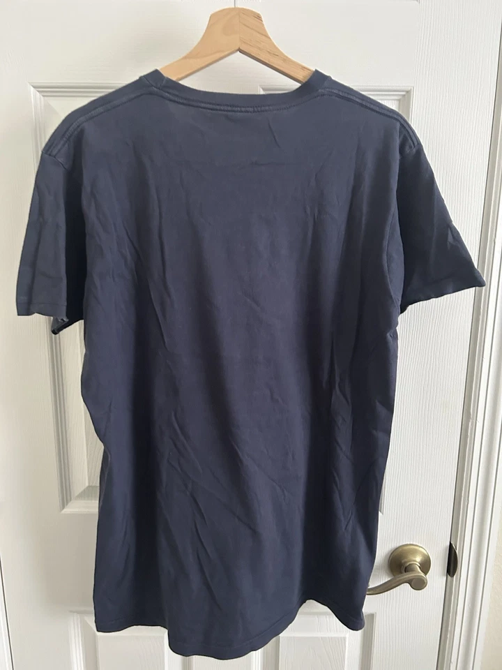 Ambiguous Men’s Large Blue Graphic Design Cotton T-shirt - Image 2 of 4