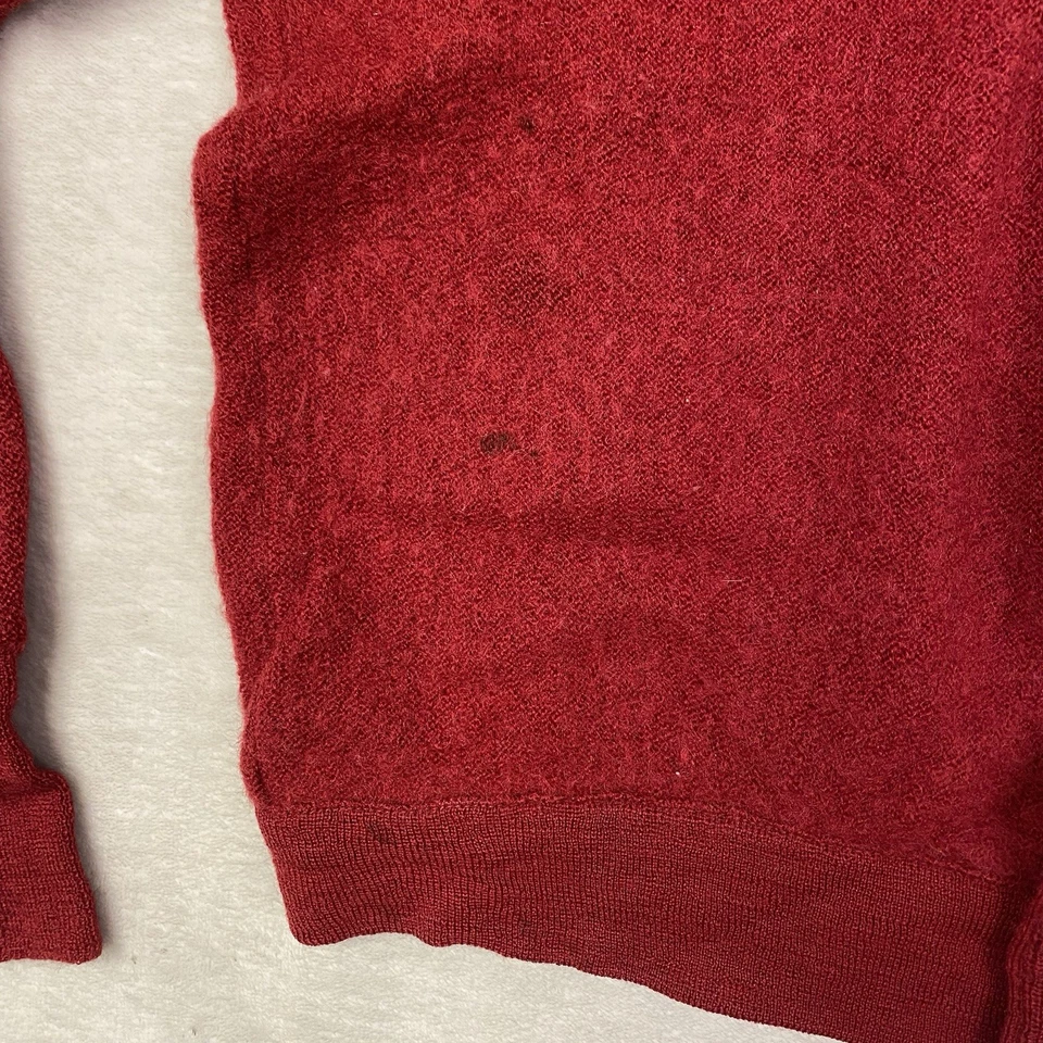VTG Chemise Lacoste Cardigan Red Wool Korea Made Croc Logo Preppy Knit Sweater - Image 4 of 4