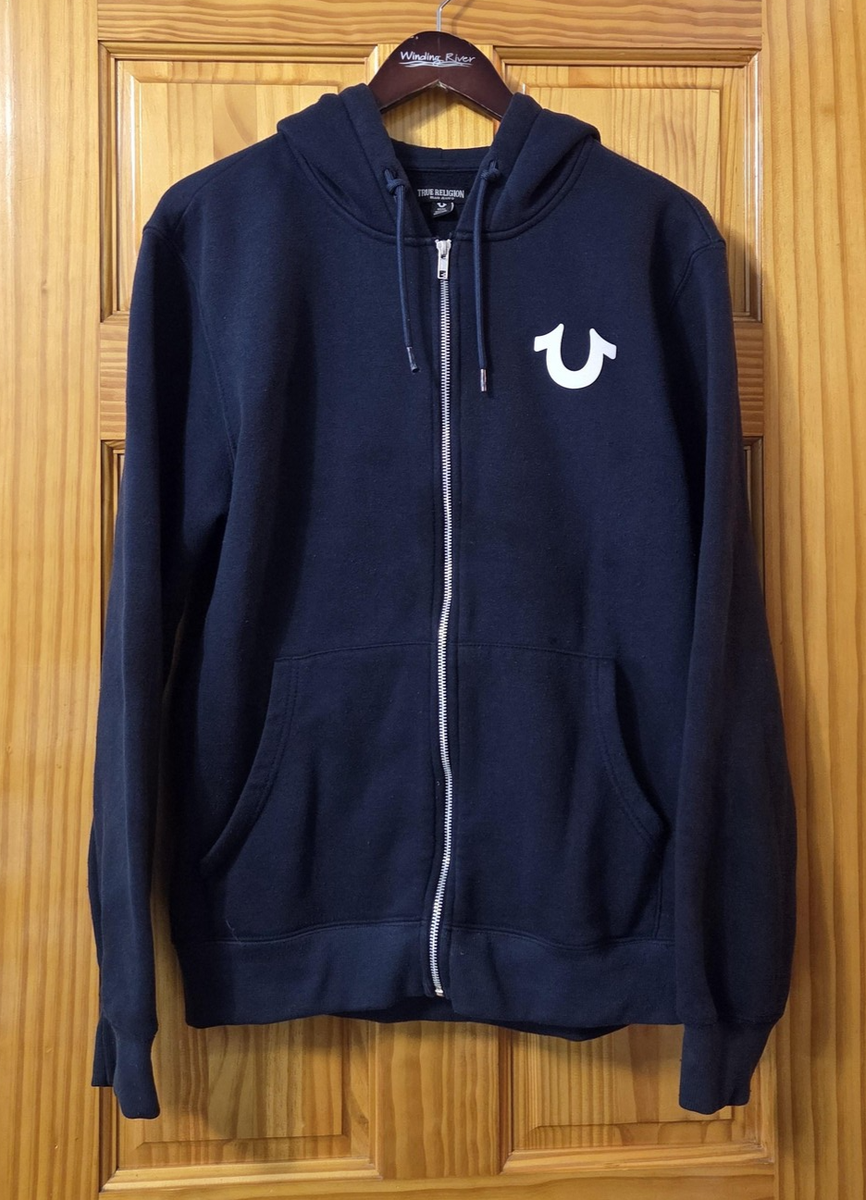 True Religion Hoodie Mens Medium Navy Full Zip Fashion For The