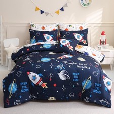 8 Piece Bed in a Bag Full Size Comforter Sets for Boys Girls,Rocket Space Pla...