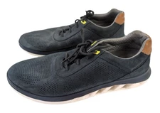 Johnston & Murphy Sneaker Mens 11 Blue Activate U Throat Leather Lace Up Casual