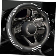 Zebra Print Steering Wheel Cover For Standard Size14.5-15 Zebra White Zebra Print Steering Wheel Cover For Standard Size14.5-15 Zebra White