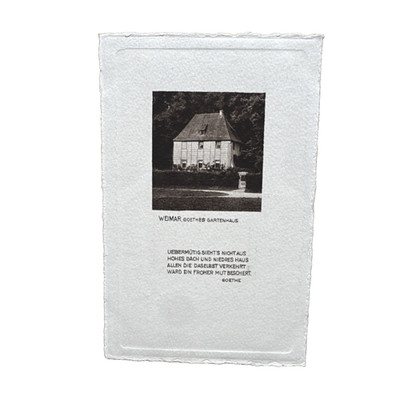 Ansichtskarte Postkarte Weimar Goethes Gartenhaus Gedicht Ungelaufen