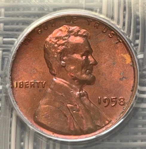 1958 Lincoln Wheat Cent, ANACS MS-64 RB