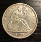 1875 Seated Liberty Silver Dollar, VF+. G163