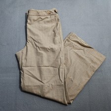 Talbots Women 10 Brown Wool Blend Stretch Fabric Straight Leg Lined Dress Pants