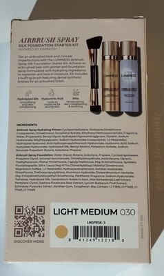 Luminess Air Airbrush Silk Spray Foundation Starter KIT Light Medium Big NEW