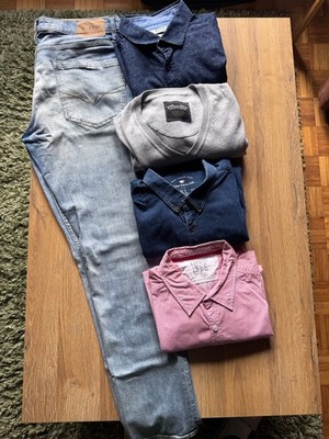 Herren Kleidung Paket XL/33   Guess Jeans + Esprit   Hemden & Pullover   Bundle