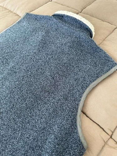 Woolrich Mens Fleece Vest Size XL Indigo Blue Heather Sherpa Collar 18408 image 10
