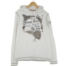 Camp David Herren Hoodie Kapuzenpullover Weiß Entdecker Abenteuer Cw3 Größe M