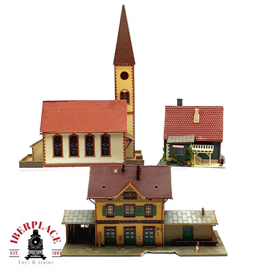    3x Kibri Faller Iglesia, estación de tren Winnweiler Z escala 1:220 EKA