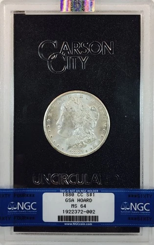 1880 CC MORGAN DOLLAR! NGC MS64! GSA! UNBELIEVABLE! LUSTROUS! BEAUTY! NR #VIP76