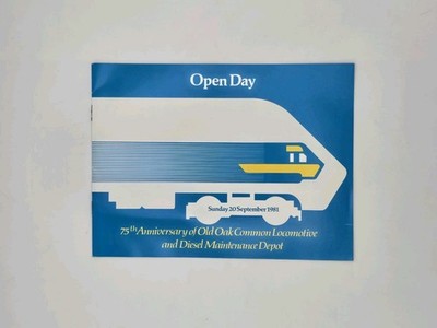 British Rail Old Oak Common Open Day Prospekt 1981 75th Anniversary