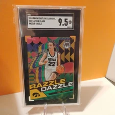 CAITLIN CLARK 2024 PANINI RAZZLE DAZZLE #RD1 PRISM SGC MINT+ 9.5