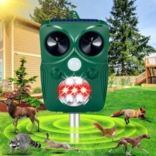 Solar Animal Repeller Ultrasonic Animal Repellent Outdoor with Motion Detecti...