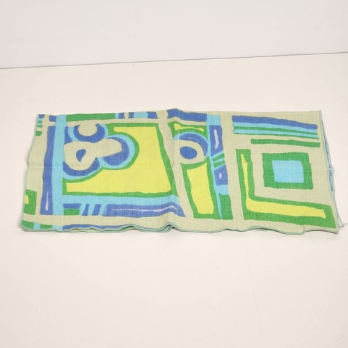 Set of 4 Dinner Napkins Cloth in Blue Green Abstract Geometric Pattern 16.5"long - Picture 9 of 13