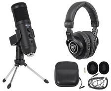 CAD Audio U49 Side Address USB Microphone Studio Mic w/Echo Stand Headphones