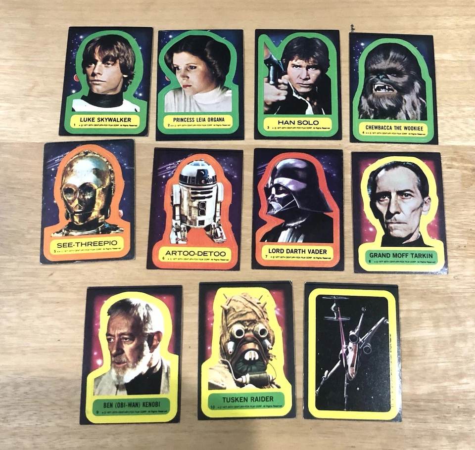 Vintage 1977 Star Wars Series 1 Complete Set 66 Cards + complete 11 Sticker set! - Image 3 of 3