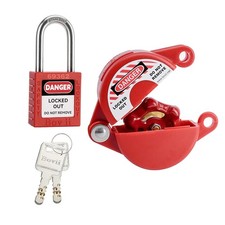 Outdoor Faucet Lock with Safety Padlock, 1set, ABS Plastic Red Secure Lock Devic