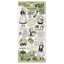 Olivia's Letter Serene Story Antique Theme Sticker Sheet Mind Wave Journaling