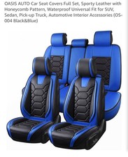 Car Seat Covers Full Set Waterproof Faux Leather Seat Covers For Cars Universal